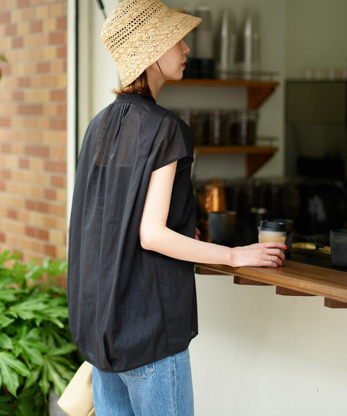 JOURNAL STANDARD(ジャーナルスタンダード)の「《追加2》80ローンタックシャツ(シャツ/ブラウス・レディース・ブラック/ブラウン/ブルー系その他/ブラック系その他・FREE)」の6枚目の写真