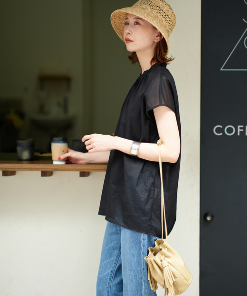 JOURNAL STANDARD(ジャーナルスタンダード)の「《追加2》80ローンタックシャツ(シャツ/ブラウス・レディース・ブラック/ブラウン/ブルー系その他/ブラック系その他・FREE)」の7枚目の写真