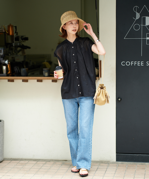 JOURNAL STANDARD(ジャーナルスタンダード)の「《追加2》80ローンタックシャツ(シャツ/ブラウス・レディース・ブラック/ブラウン/ブルー系その他/ブラック系その他・FREE)」の8枚目の写真