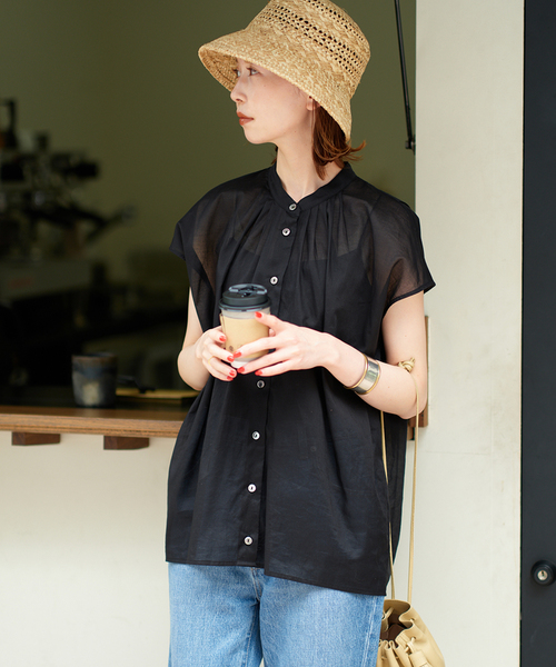 JOURNAL STANDARD(ジャーナルスタンダード)の「《追加2》80ローンタックシャツ(シャツ/ブラウス・レディース・ブラック/ブラウン/ブルー系その他/ブラック系その他・FREE)」の9枚目の写真