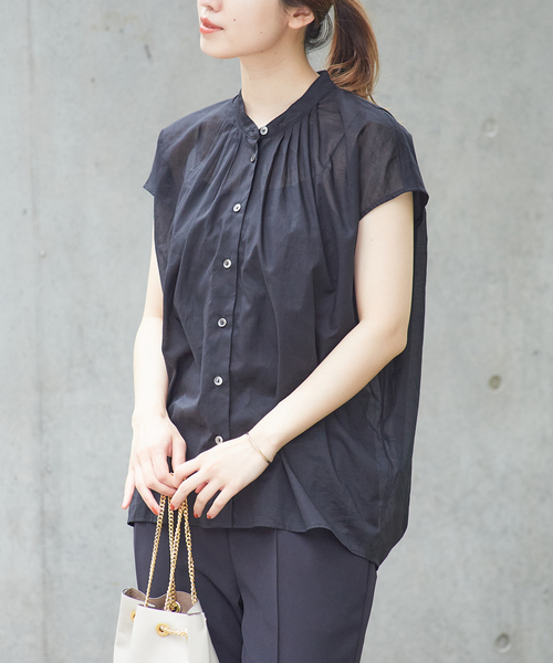 JOURNAL STANDARD(ジャーナルスタンダード)の「《追加2》80ローンタックシャツ(シャツ/ブラウス・レディース・ブラック/ブラウン/ブルー系その他/ブラック系その他・FREE)」の10枚目の写真