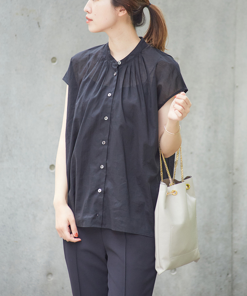 JOURNAL STANDARD(ジャーナルスタンダード)の「《追加2》80ローンタックシャツ(シャツ/ブラウス・レディース・ブラック/ブラウン/ブルー系その他/ブラック系その他・FREE)」の14枚目の写真