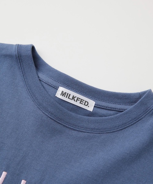 MILKFED.(ミルクフェド)の「BACK HEART LOGO L/S TOP(Tシャツ/カットソー・レディース・ホワイト/ブルー/ブラック・ONE SIZE)」の4枚目の写真