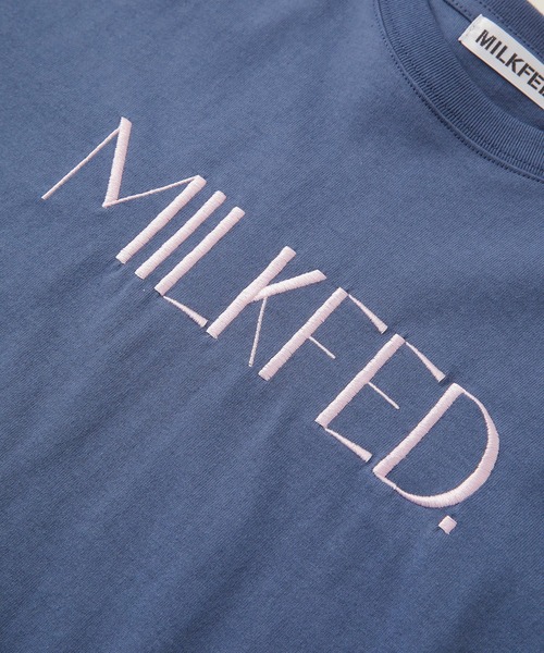 MILKFED.(ミルクフェド)の「BACK HEART LOGO L/S TOP(Tシャツ/カットソー・レディース・ホワイト/ブルー/ブラック・ONE SIZE)」の6枚目の写真
