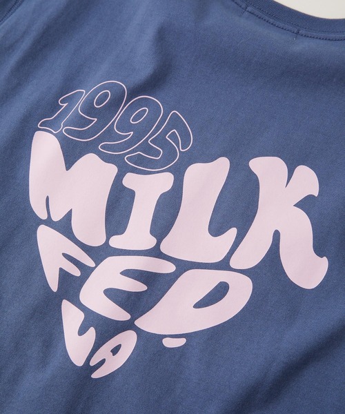 MILKFED.(ミルクフェド)の「BACK HEART LOGO L/S TOP(Tシャツ/カットソー・レディース・ホワイト/ブルー/ブラック・ONE SIZE)」の9枚目の写真