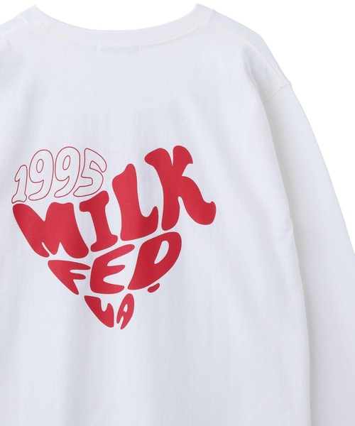 MILKFED.(ミルクフェド)の「BACK HEART LOGO L/S TOP(Tシャツ/カットソー・レディース・ホワイト/ブルー/ブラック・ONE SIZE)」の13枚目の写真