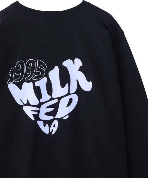 MILKFED.(ミルクフェド)の「BACK HEART LOGO L/S TOP(Tシャツ/カットソー・レディース・ホワイト/ブルー/ブラック・ONE SIZE)」の15枚目の写真