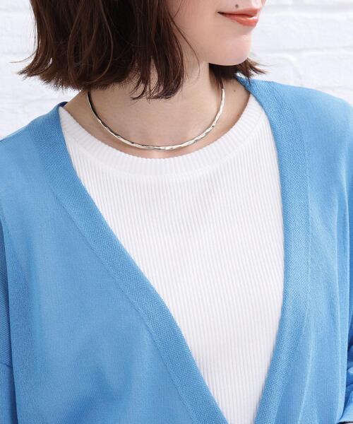 SHOO・LA・RUE（シューラルー）の「◆【洗える】シアー Vネック カーディガン（カーディガン/ボレロ・レディース・ブラック/オレンジ/ブルー/グリーン/ホワイト系・00）」の10枚目の写真