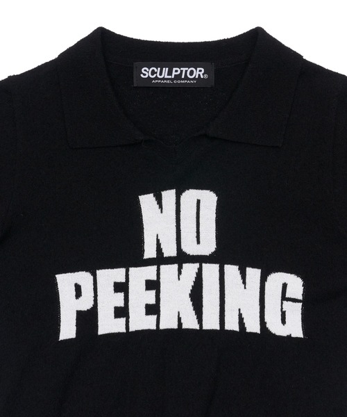 SCULPTOR（スカルプター）の「No Peeking Knit Top/ノーピーキングニットトップ（ニット/セーター・レディース・ホワイト/ブラック・MEDIUM）」の9枚目の写真