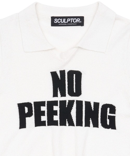 SCULPTOR（スカルプター）の「No Peeking Knit Top/ノーピーキングニットトップ（ニット/セーター・レディース・ホワイト/ブラック・MEDIUM）」の4枚目の写真