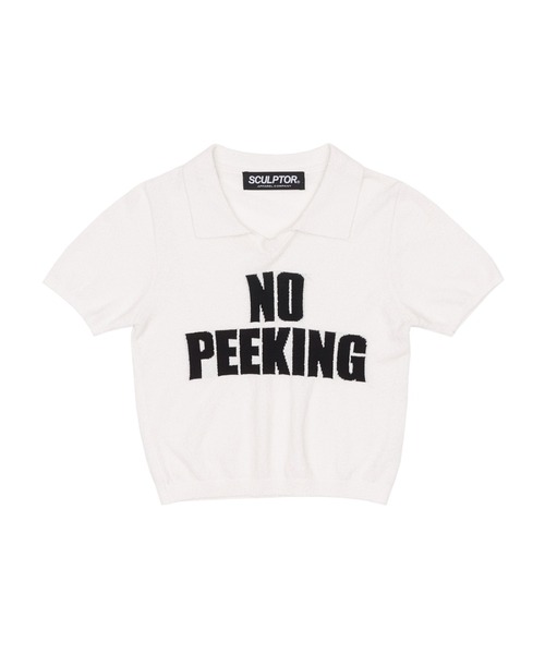 SCULPTOR（スカルプター）の「No Peeking Knit Top/ノーピーキングニットトップ（ニット/セーター・レディース・ホワイト/ブラック・MEDIUM）」の8枚目の写真