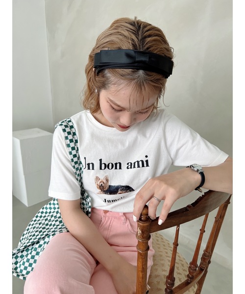 JUMELLE(ジュメロ)の「サテンリボンヘッドバンド(カチューシャ・レディース・ブラック・FREE)」の9枚目の写真