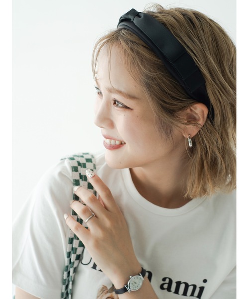 JUMELLE(ジュメロ)の「サテンリボンヘッドバンド(カチューシャ・レディース・ブラック・FREE)」の3枚目の写真