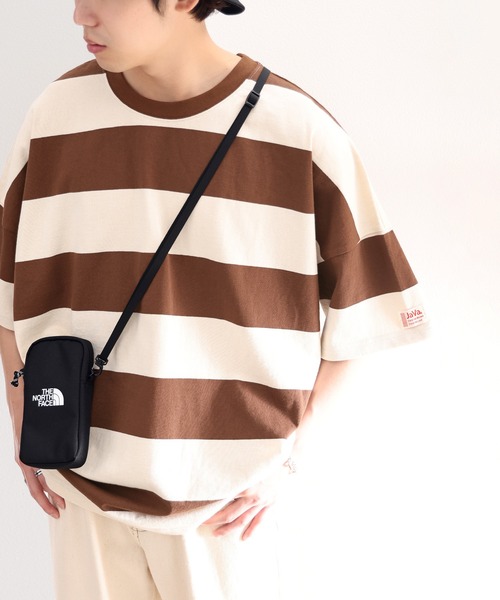 Java(ジャバ)の「《JaVa ジャバコラボ》綿100%、ワイドボーダーbigシルエットトップス(Tシャツ/カットソー・メンズ・ブラック/ブラウン/グリーン系その他/グレイッシュベージュ・MEDIUM/LARGE/X-LARGE)」の12枚目の写真