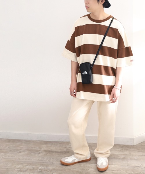 Java(ジャバ)の「《JaVa ジャバコラボ》綿100%、ワイドボーダーbigシルエットトップス(Tシャツ/カットソー・メンズ・ブラック/ブラウン/グリーン系その他/グレイッシュベージュ・MEDIUM/LARGE/X-LARGE)」の15枚目の写真