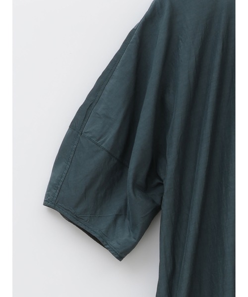 enchainement（アンシェヌマン）の「Cupra Typewriter Dress（シャツワンピース・レディース・ダークブラウン/オフホワイト/グリーン・フリー）」の6枚目の写真