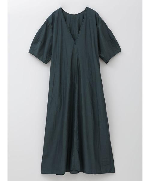 enchainement（アンシェヌマン）の「Cupra Typewriter Dress（シャツワンピース・レディース・ダークブラウン/オフホワイト/グリーン・フリー）」の10枚目の写真