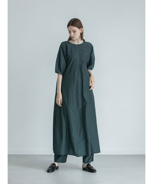 enchainement（アンシェヌマン）の「Cupra Typewriter Dress（シャツワンピース・レディース・ダークブラウン/オフホワイト/グリーン・フリー）」の22枚目の写真