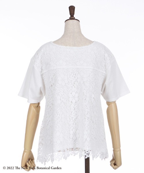 axes femme(アクシーズファム)の「ボタニカルガーデンTシャツ(Tシャツ/カットソー・レディース・カーキ/ブラック/ホワイト・FREE)」の6枚目の写真