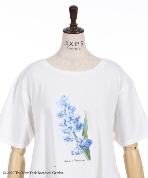 axes femme(アクシーズファム)の「ボタニカルガーデンTシャツ(Tシャツ/カットソー・レディース・カーキ/ブラック/ホワイト・FREE)」の7枚目の写真