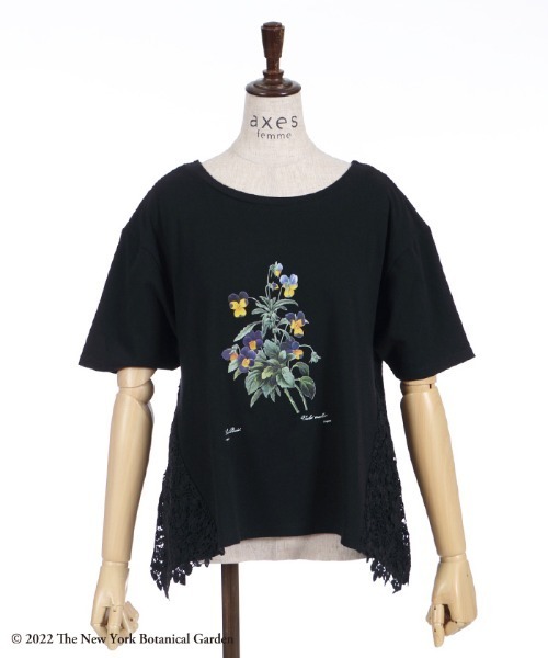 axes femme(アクシーズファム)の「ボタニカルガーデンTシャツ(Tシャツ/カットソー・レディース・カーキ/ブラック/ホワイト・FREE)」の13枚目の写真