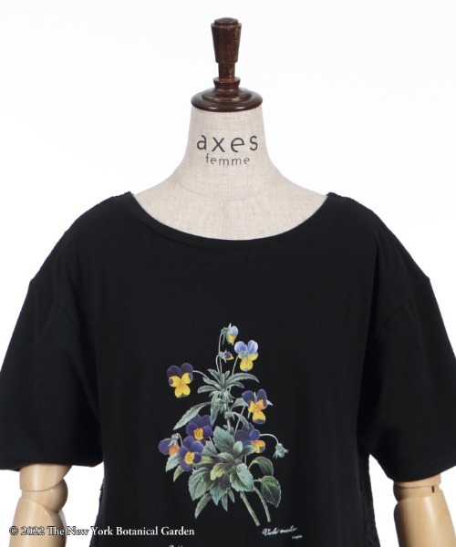 axes femme(アクシーズファム)の「ボタニカルガーデンTシャツ(Tシャツ/カットソー・レディース・カーキ/ブラック/ホワイト・FREE)」の16枚目の写真