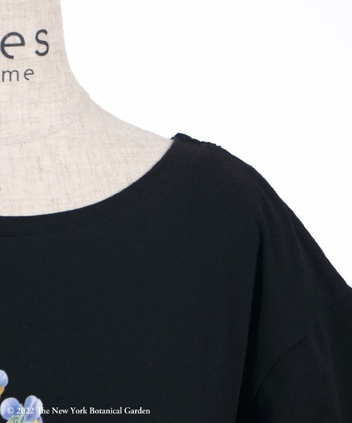 axes femme(アクシーズファム)の「ボタニカルガーデンTシャツ(Tシャツ/カットソー・レディース・カーキ/ブラック/ホワイト・FREE)」の18枚目の写真