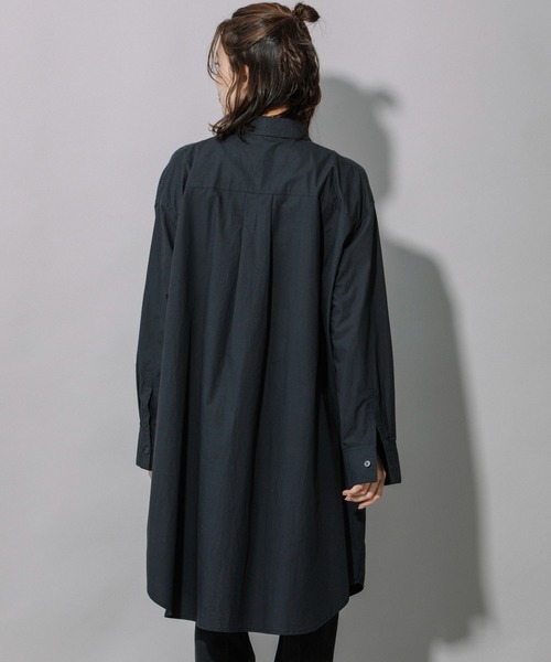 Munich（ミューニック）の「タイプライター×ニットドッキングシャツワンピース（シャツワンピース・レディース・エメラルド/ブラック/ホワイト・FREE）」の21枚目の写真