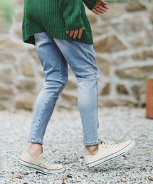 mp10219-Hem Rib Sarrouel Skinny Denim Pants デニムパンツ