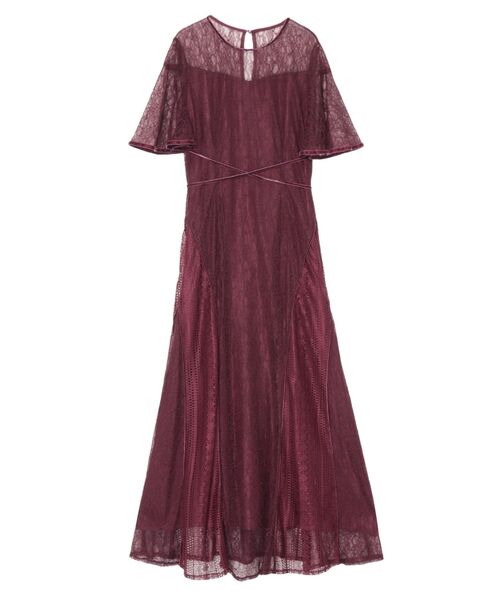 LAGUNAMOON（ラグナムーン）の「LADYウエストクロスナローレースワンピース（ドレス・レディース・ブラック/グリーン/ボルドー・SMALL/MEDIUM）」の18枚目の写真