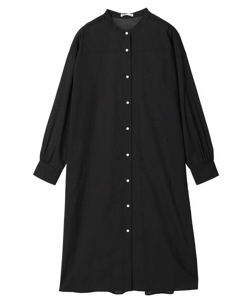 CRAFT STANDARD BOUTIQUE(クラフトスタンダードブティック)の「シンプルバンドカラーワンピース *◆(シャツワンピース・レディース・ブラック/オフホワイト・M/L)」の18枚目の写真