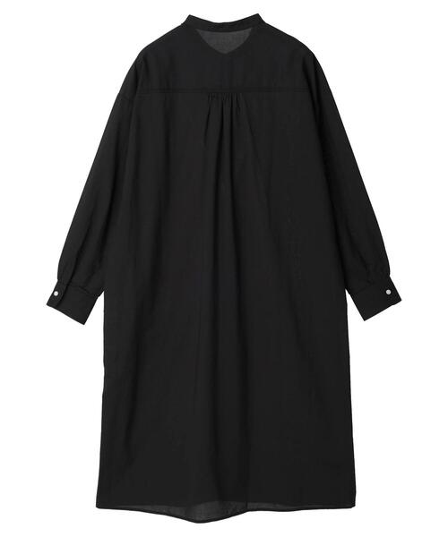 CRAFT STANDARD BOUTIQUE(クラフトスタンダードブティック)の「シンプルバンドカラーワンピース *◆(シャツワンピース・レディース・ブラック/オフホワイト・M/L)」の19枚目の写真