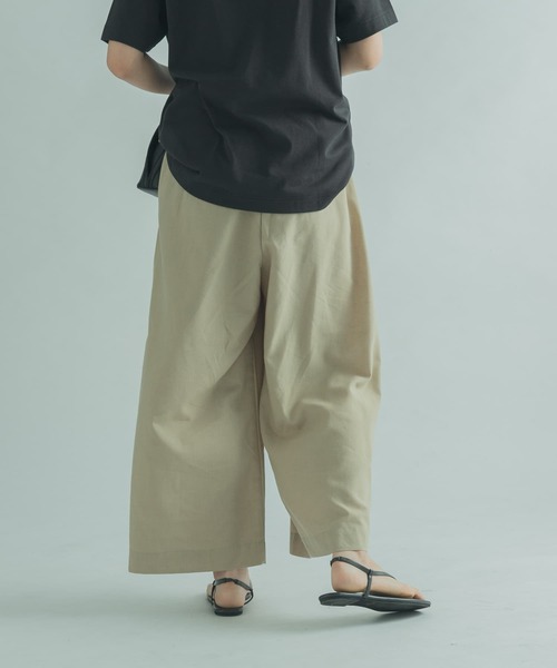 FORK&SPOON(フォークアンドスプーン)の「FORK&SPOON フロントラップキュロット(その他パンツ・レディース・カーキ/ベージュ/ブルー系その他・2/1)」の5枚目の写真