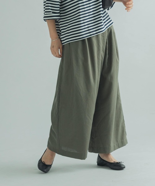 FORK&SPOON(フォークアンドスプーン)の「FORK&SPOON フロントラップキュロット(その他パンツ・レディース・カーキ/ベージュ/ブルー系その他・2/1)」の9枚目の写真