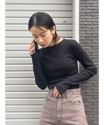 Ungrid | オーガニックコットンテレコロングスリーブTee(Tシャツ/カットソー)