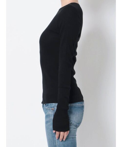 Ungrid(アングリッド)の「オーガニックコットンテレコロングスリーブTee(Tシャツ/カットソー・レディース・アイボリー/ブラック・FREE)」の17枚目の写真