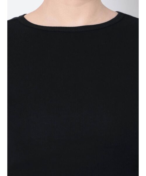 Ungrid(アングリッド)の「オーガニックコットンテレコロングスリーブTee(Tシャツ/カットソー・レディース・アイボリー/ブラック・FREE)」の6枚目の写真