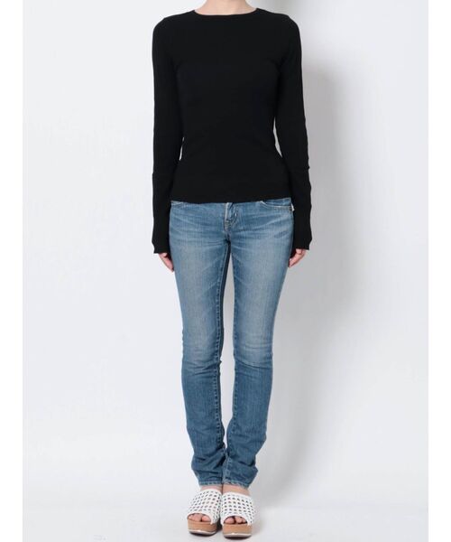 Ungrid(アングリッド)の「オーガニックコットンテレコロングスリーブTee(Tシャツ/カットソー・レディース・アイボリー/ブラック・FREE)」の16枚目の写真