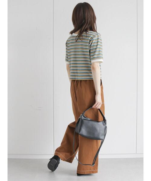 ehka sopo（エヘカソポ）の「前後着2WAYマルチボーダープルオーバー（Tシャツ/カットソー・レディース・ブラウン/レッド/グリーン/キナリ・ﾌﾘ-）」の8枚目の写真