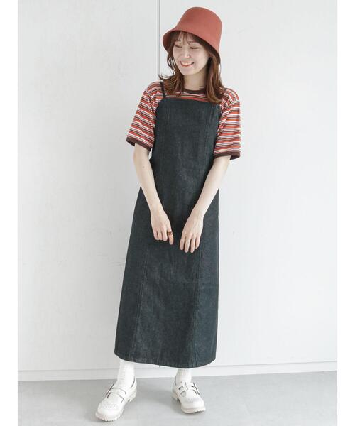 ehka sopo（エヘカソポ）の「前後着2WAYマルチボーダープルオーバー（Tシャツ/カットソー・レディース・ブラウン/レッド/グリーン/キナリ・ﾌﾘ-）」の16枚目の写真