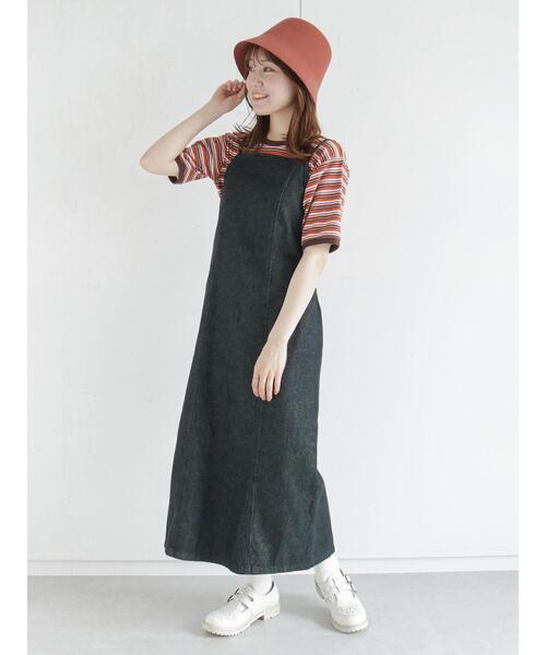 ehka sopo（エヘカソポ）の「前後着2WAYマルチボーダープルオーバー（Tシャツ/カットソー・レディース・ブラウン/レッド/グリーン/キナリ・ﾌﾘ-）」の17枚目の写真