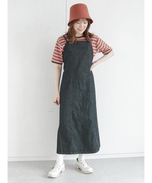 ehka sopo（エヘカソポ）の「前後着2WAYマルチボーダープルオーバー（Tシャツ/カットソー・レディース・ブラウン/レッド/グリーン/キナリ・ﾌﾘ-）」の18枚目の写真