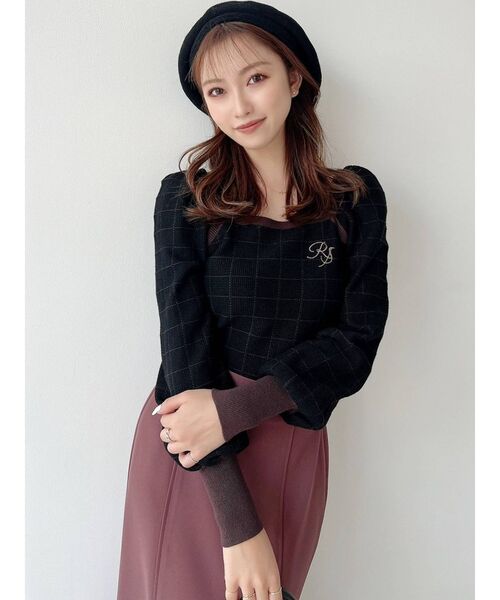 RESEXXY（リゼクシー）の「フェイクウールベレー帽（ハンチング/ベレー帽・レディース・ブラック/ベージュ・FREE）」の5枚目の写真