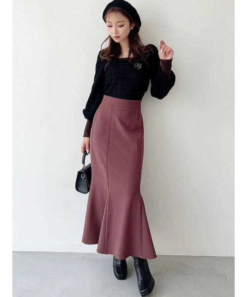 RESEXXY（リゼクシー）の「フェイクウールベレー帽（ハンチング/ベレー帽・レディース・ブラック/ベージュ・FREE）」の6枚目の写真