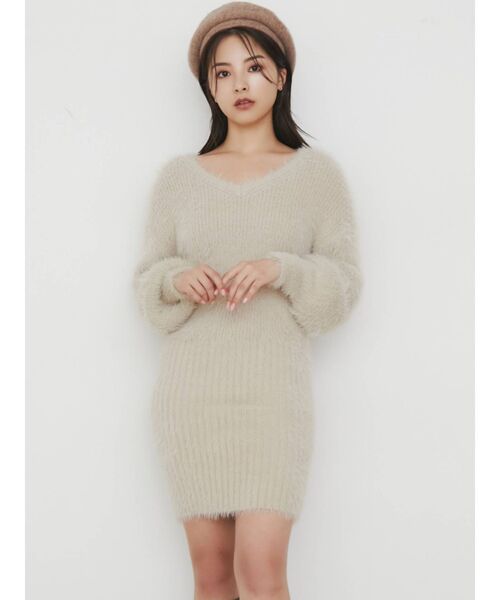 RESEXXY（リゼクシー）の「フェイクウールベレー帽（ハンチング/ベレー帽・レディース・ブラック/ベージュ・FREE）」の15枚目の写真