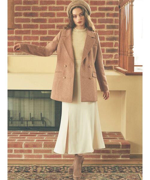 RESEXXY（リゼクシー）の「フェイクウールベレー帽（ハンチング/ベレー帽・レディース・ブラック/ベージュ・FREE）」の16枚目の写真