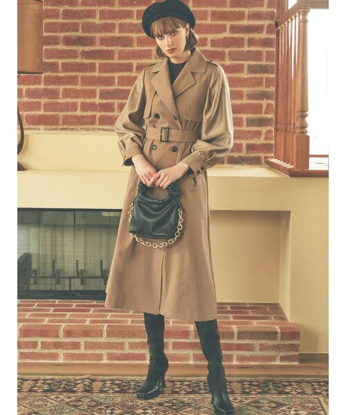 RESEXXY（リゼクシー）の「フェイクウールベレー帽（ハンチング/ベレー帽・レディース・ブラック/ベージュ・FREE）」の17枚目の写真