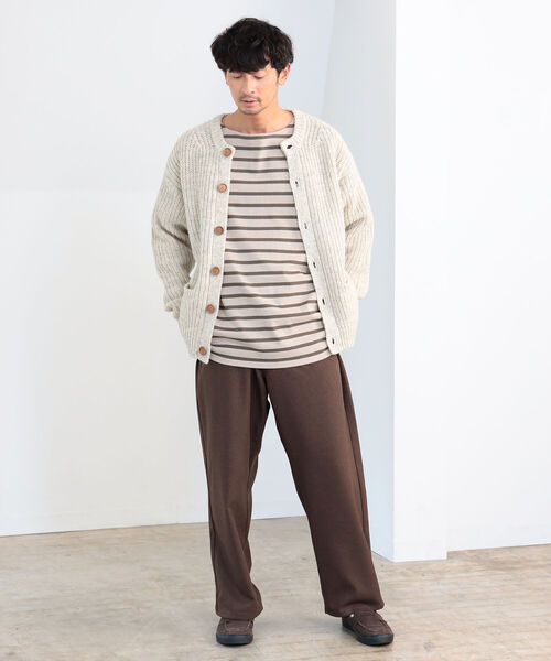 B:MING by BEAMS(ビーミングバイビームス)の「B:MING by BEAMS / 3ゲージ 片畦 クルーネックカーディガン(カーディガン/ボレロ・メンズ・ブラウン/グレー/ナチュラル・SMALL/MEDIUM/LARGE/X-LARGE)」の6枚目の写真