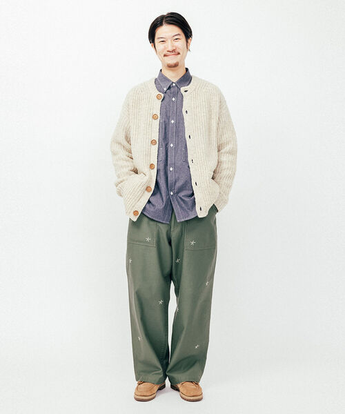 B:MING by BEAMS(ビーミングバイビームス)の「B:MING by BEAMS / 3ゲージ 片畦 クルーネックカーディガン(カーディガン/ボレロ・メンズ・ブラウン/グレー/ナチュラル・SMALL/MEDIUM/LARGE/X-LARGE)」の7枚目の写真