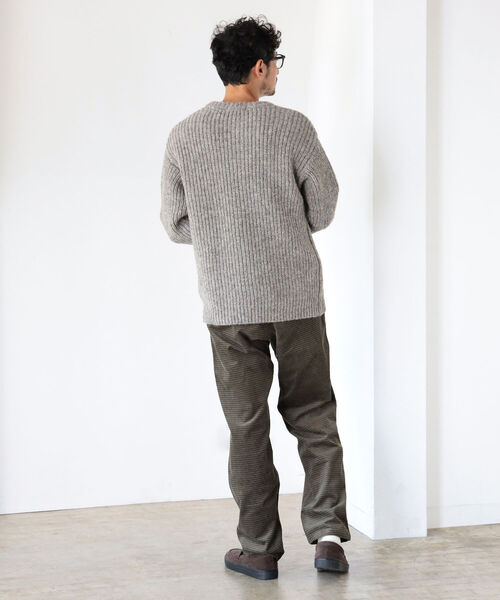 B:MING by BEAMS(ビーミングバイビームス)の「B:MING by BEAMS / 3ゲージ 片畦 クルーネックカーディガン(カーディガン/ボレロ・メンズ・ブラウン/グレー/ナチュラル・SMALL/MEDIUM/LARGE/X-LARGE)」の9枚目の写真